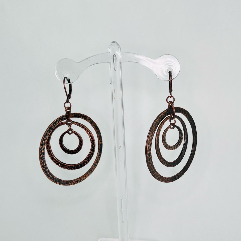 Hammered Bronze Earrings
